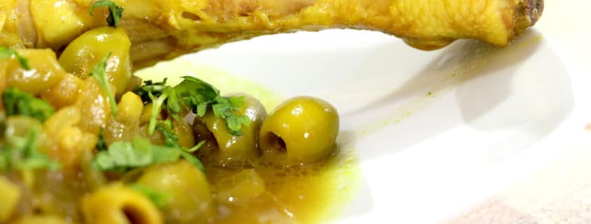 poulet au citron confit olives et coriandre