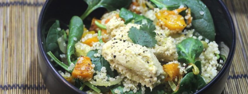 salade de courge quinoa et houmous