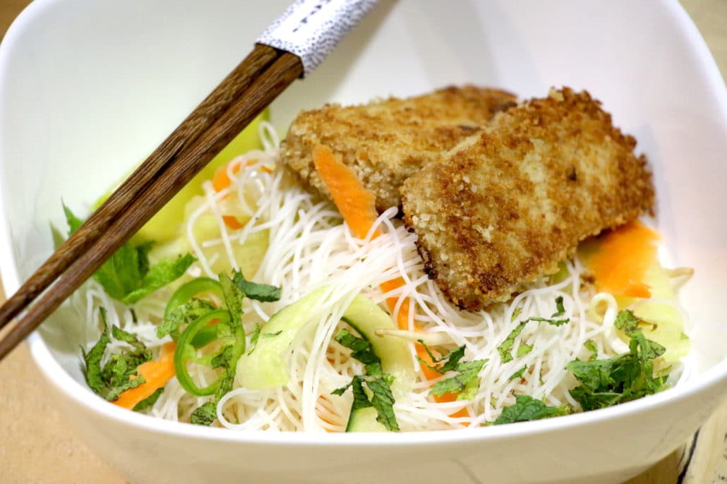 salade thaï de vermicelles et tofu