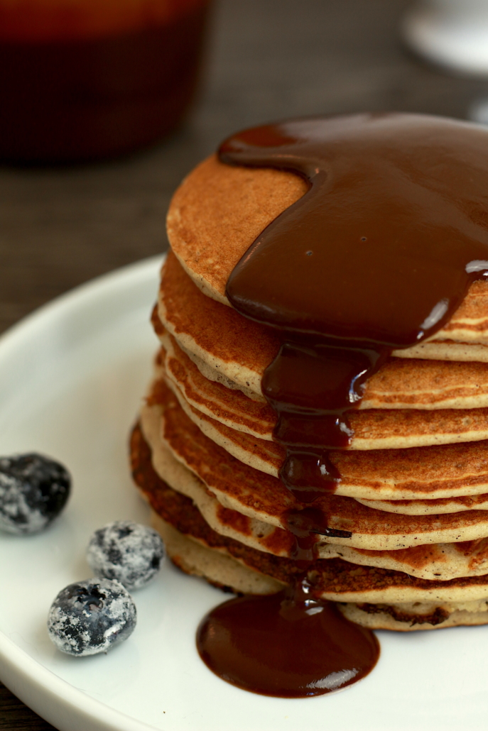 pancakes sans gluten sauce chocolat