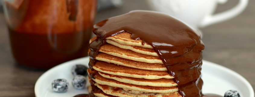 pancakes sans gluten sauce chocolat